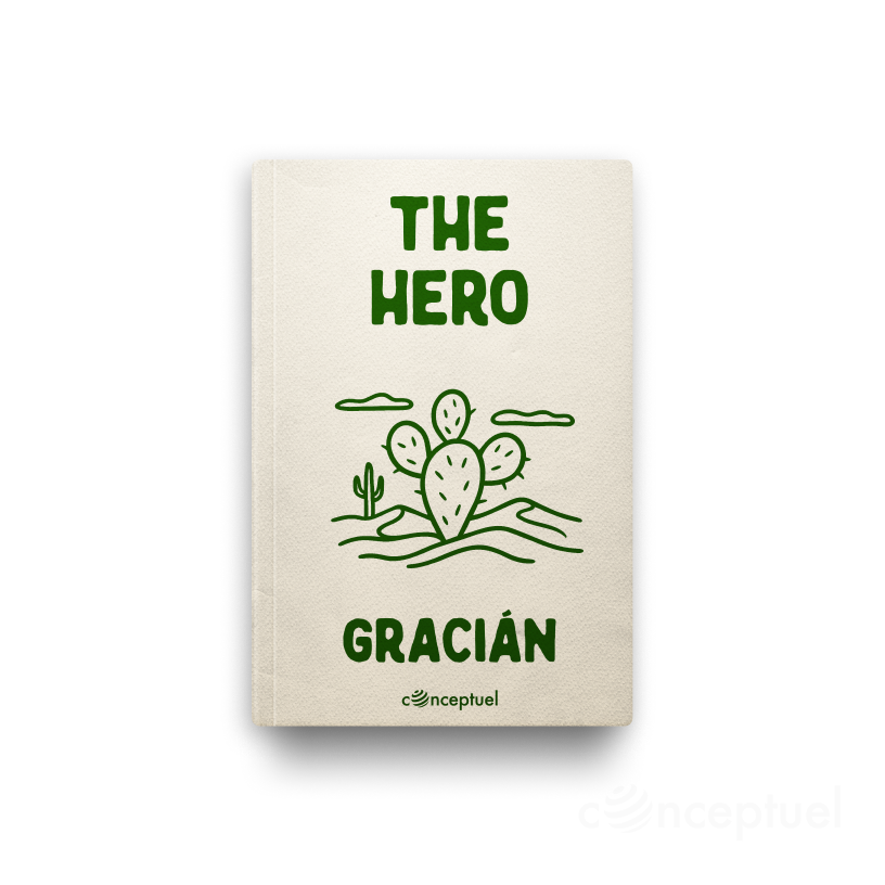 El Héroe by Gracián book cover edited by Robbie Conceptuel