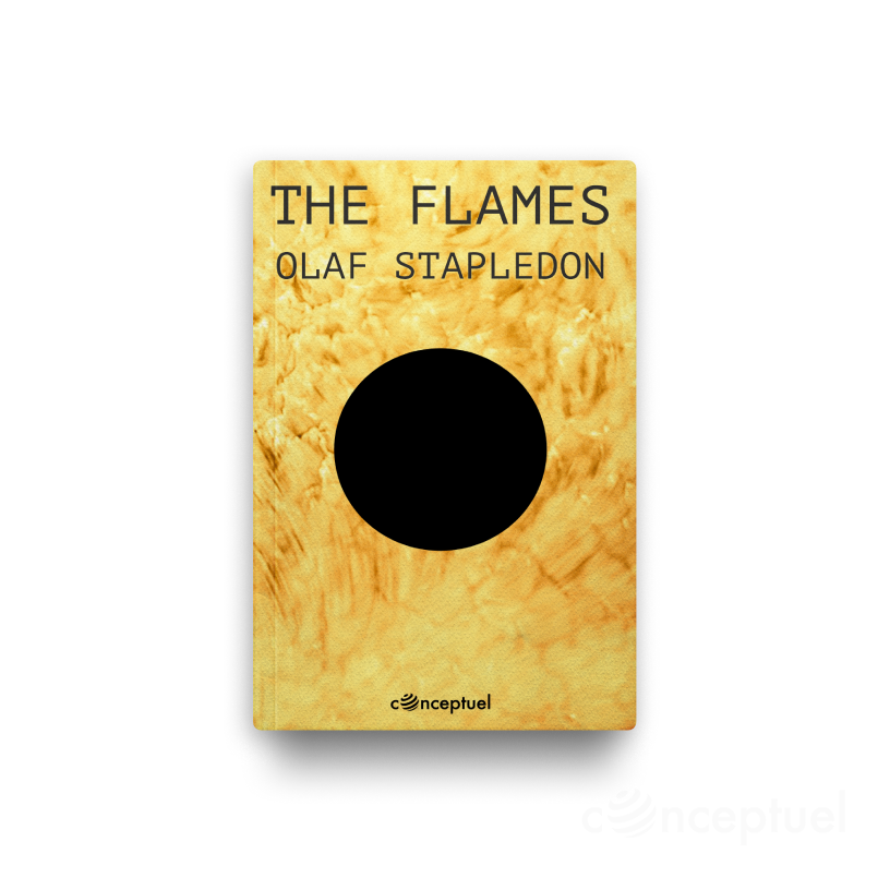 The Flames by Olaf Stapledon book cover edited by Robbie Conceptuel