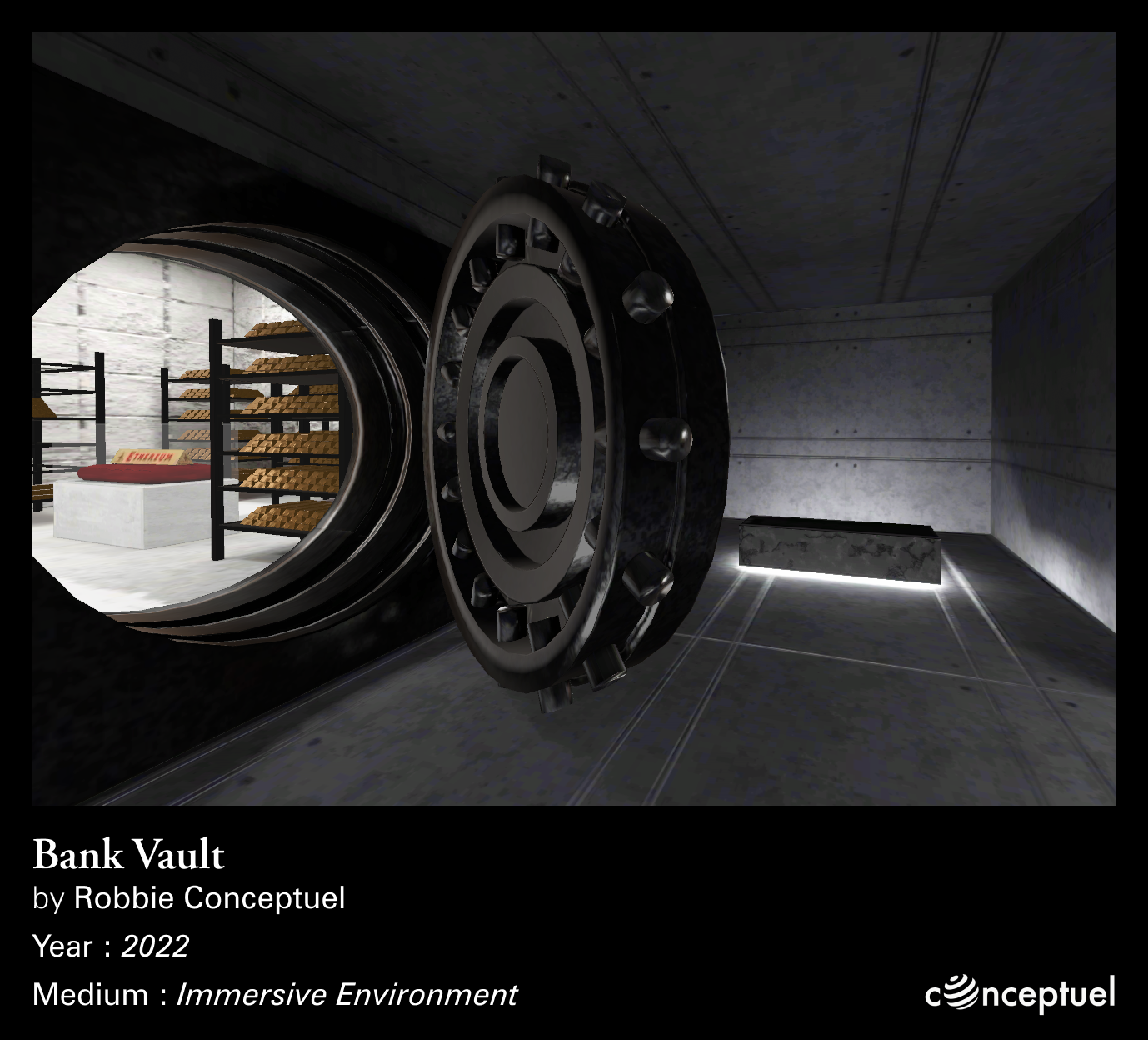 Close-up of the vault door mechanism and intricate details