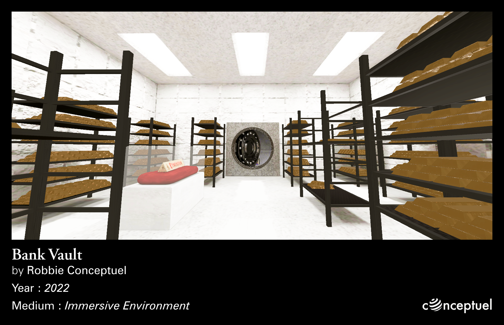 Interior view showing vault chamber and security features
