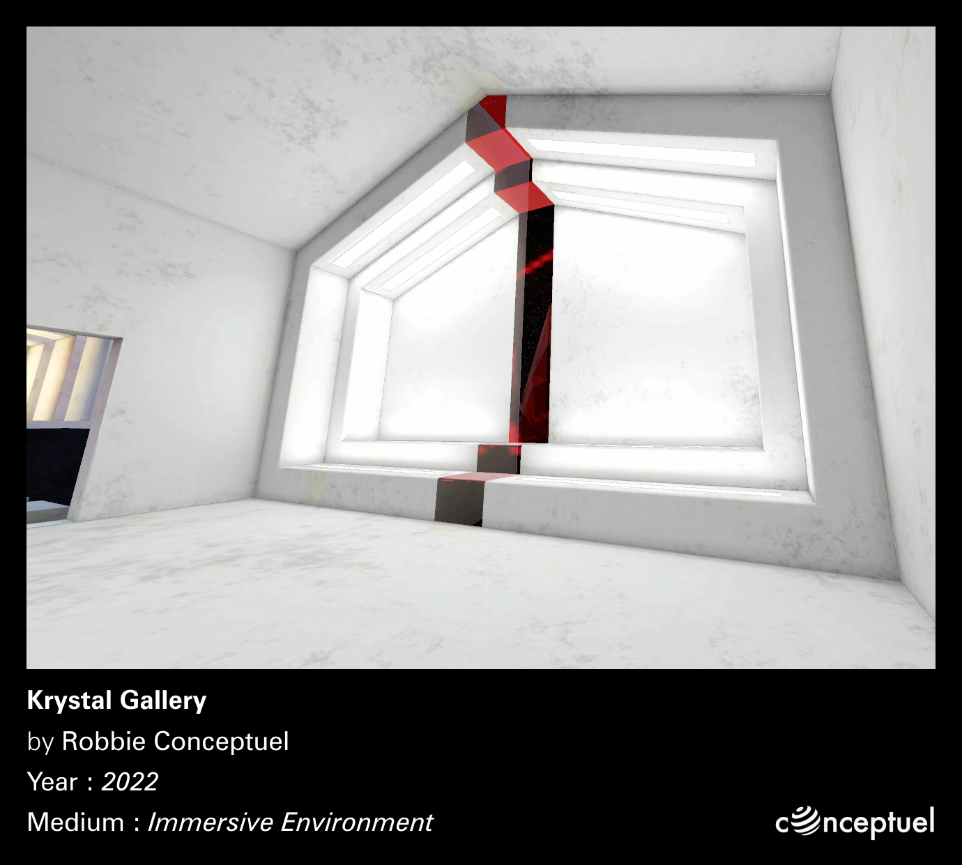 Upper level viewing platform with crystal-inspired railings