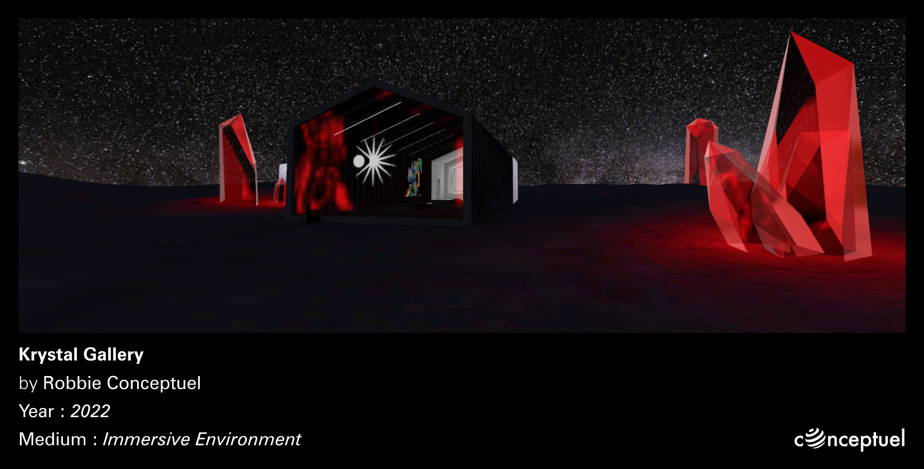 Krystal Gallery main entrance with crystalline architectural features