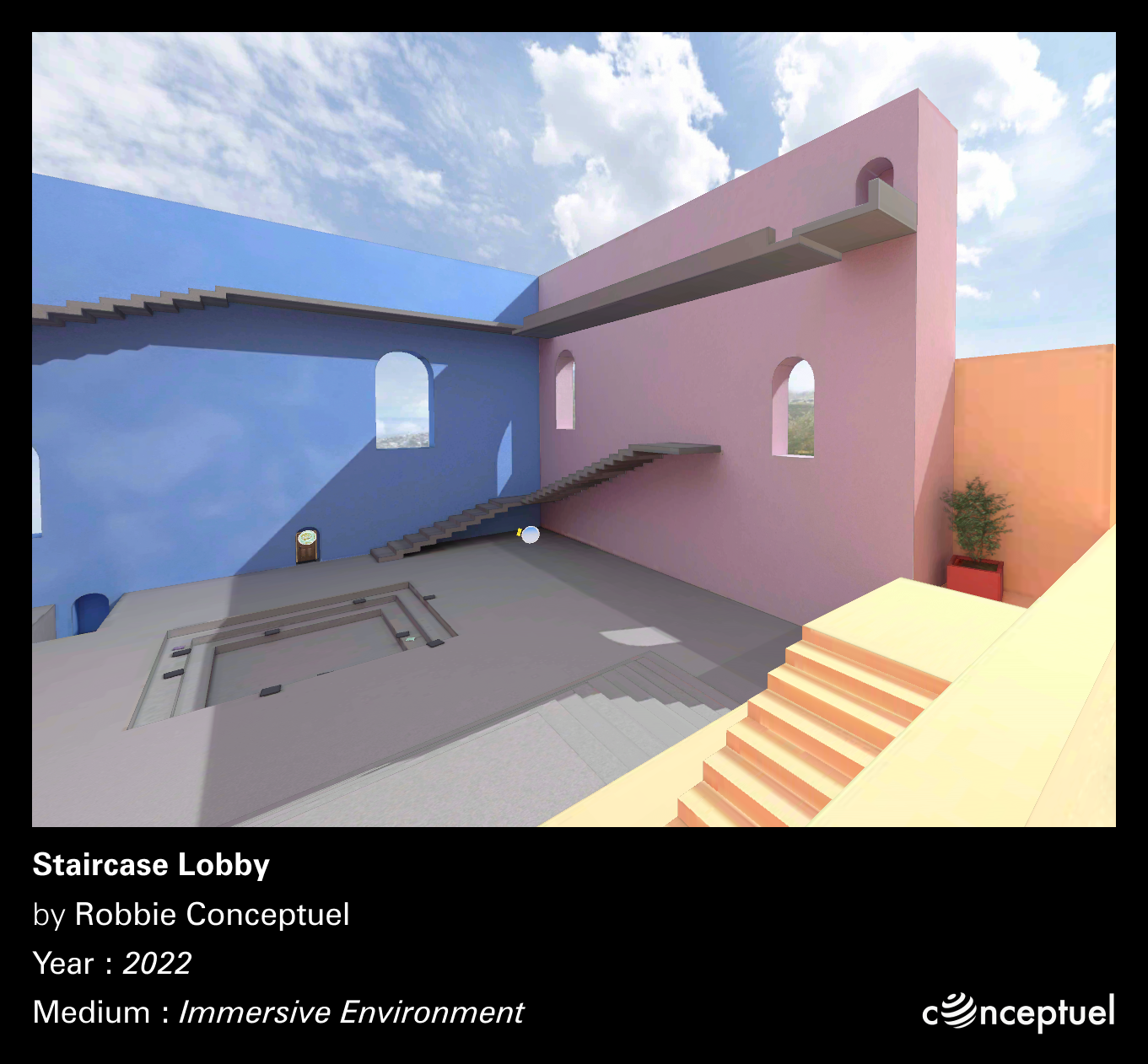 Main lobby view featuring grand staircase design