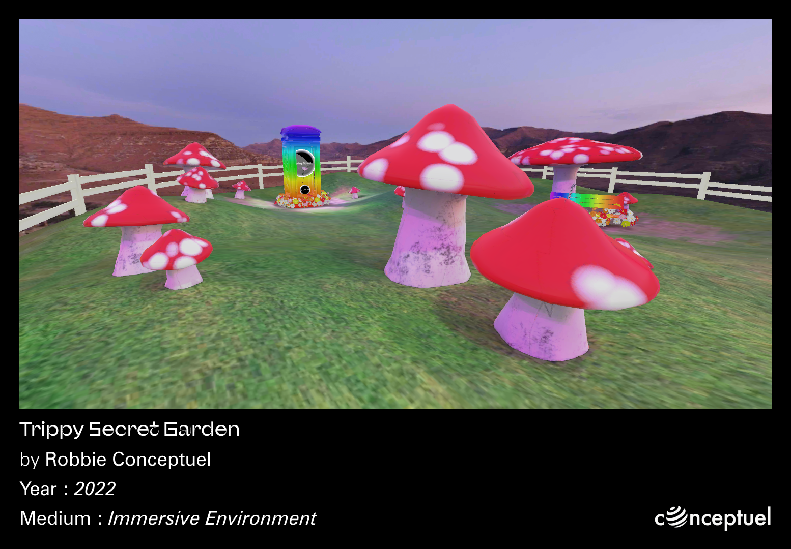Psychedelic meditation space with natural elements